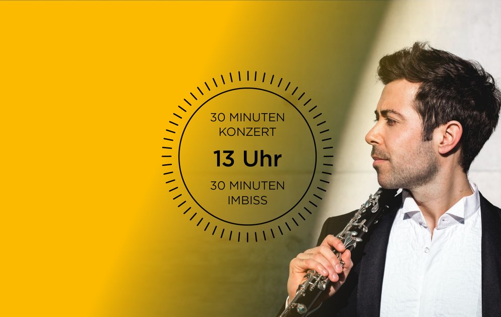 Mittagskonzerte, 30 Minuten Musik – 30 Minuten Imbiss, Pablo Barragán mit Klarinette